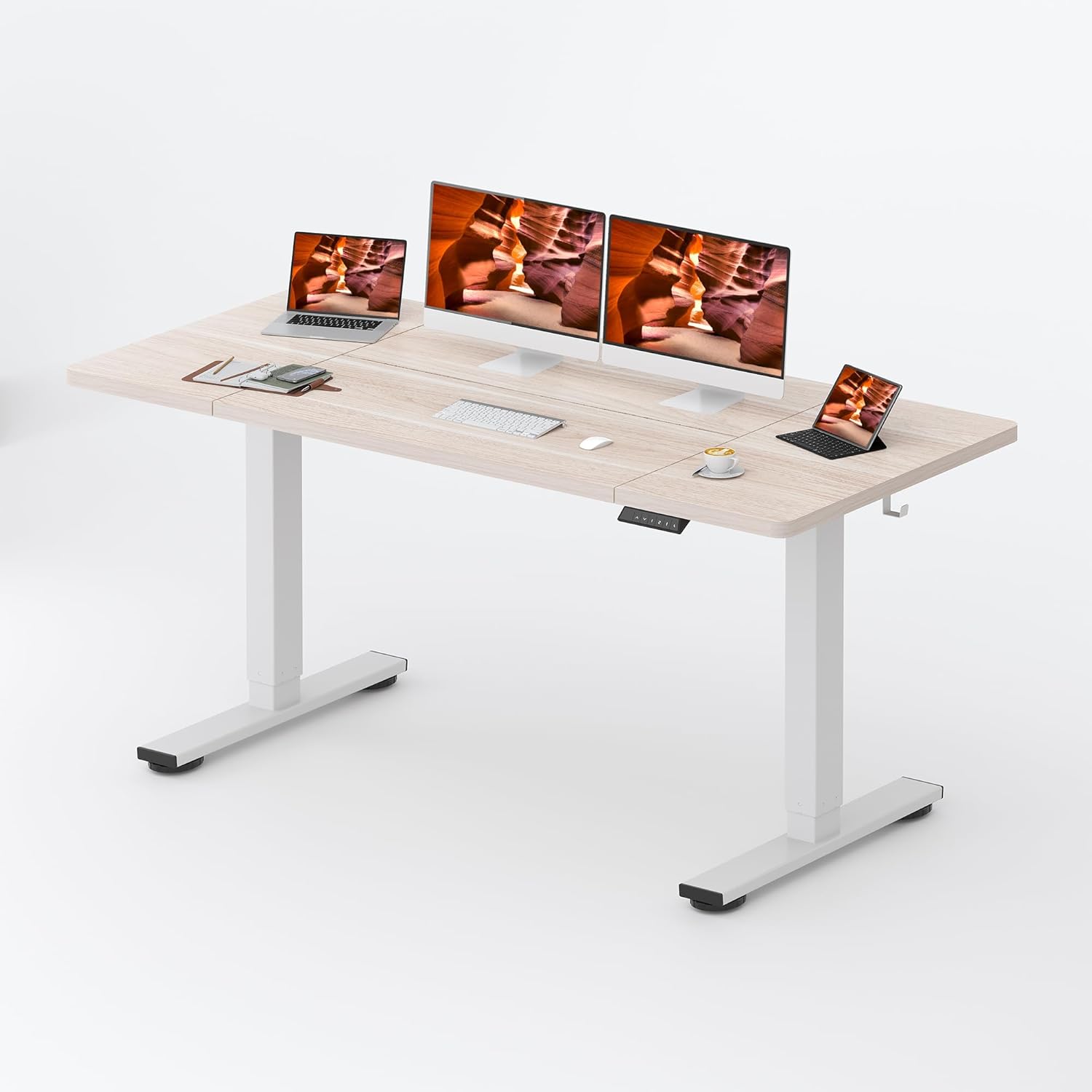 Office Furniture Custom - Wit Elektrisch Verstelbaar Zit-Sta Bureau 71x31