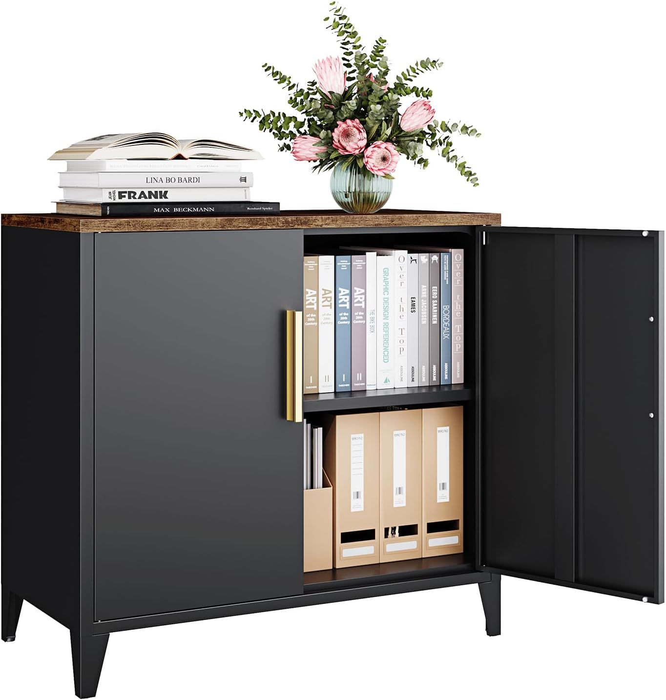 Credenza Office Storage - Metalen opbergkast met deuren en planken