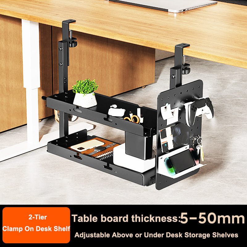 Cubicle Shelf Organizer - Klembevestigbare 14 inch boven- en onderbouw