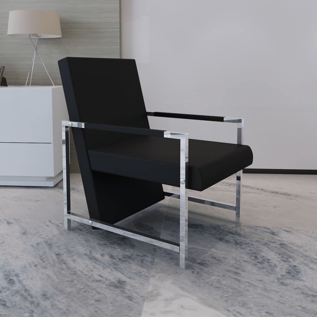 Office Furniture Custom - Hoge rug kubusvormige fauteuil, loungestoel, kunstleer,
