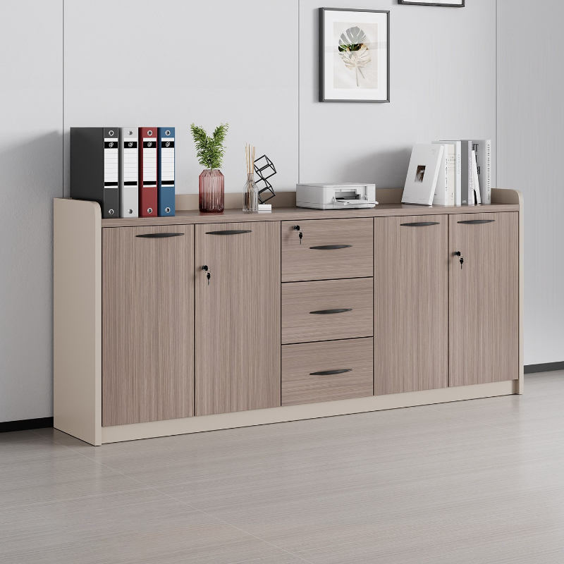 Credenza Office Storage - F*-Moderne houten lage kantooropbergkast, professionele kantoren