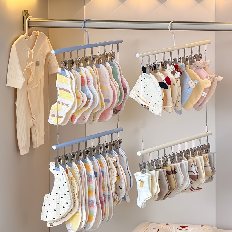 Locker Storage Metal - Metalen Dubbellaagse Kledinghanger Met Clips Ruimtebesparende