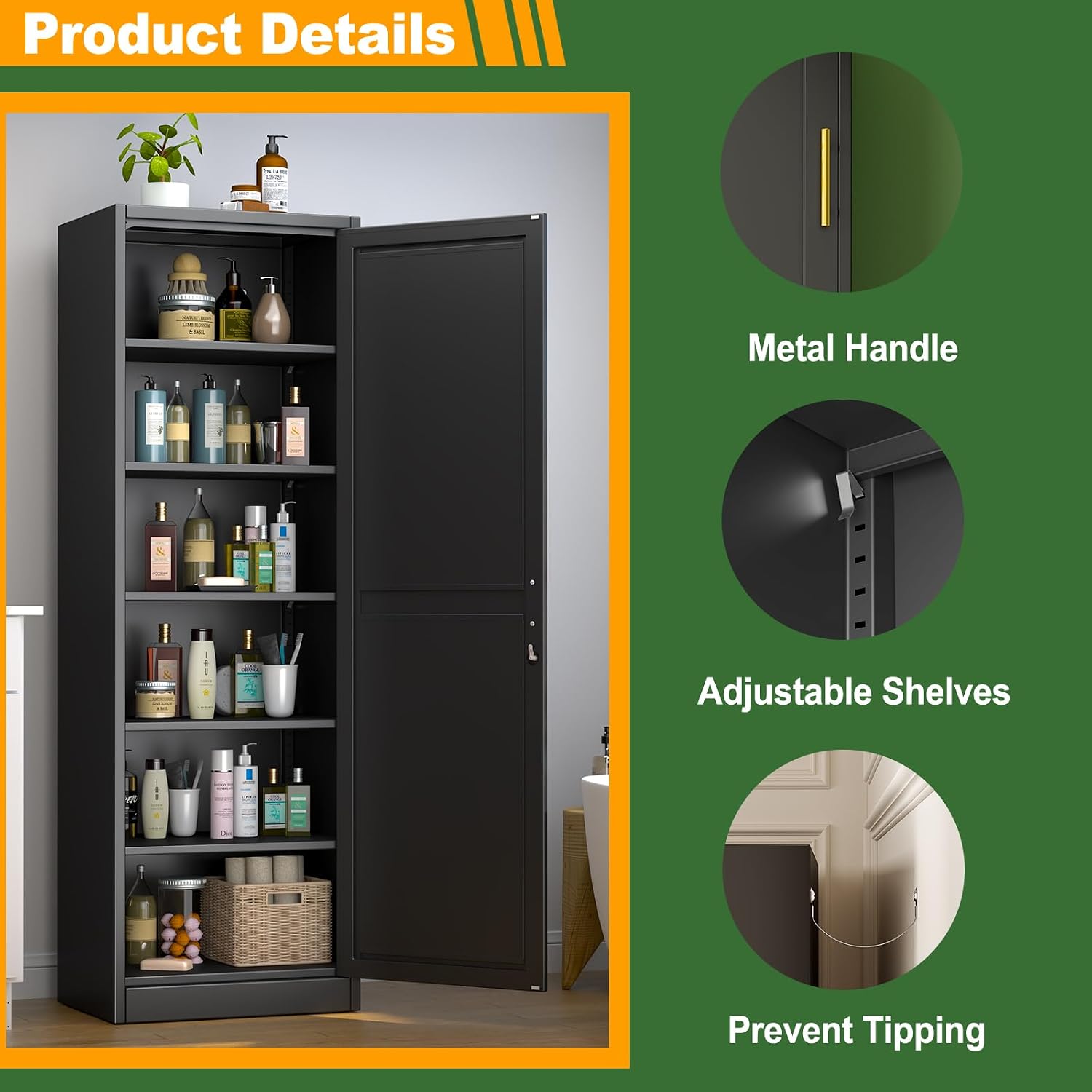 67 inch hoge, smalle metalen o - Locker Storage Metal recensie en prijs