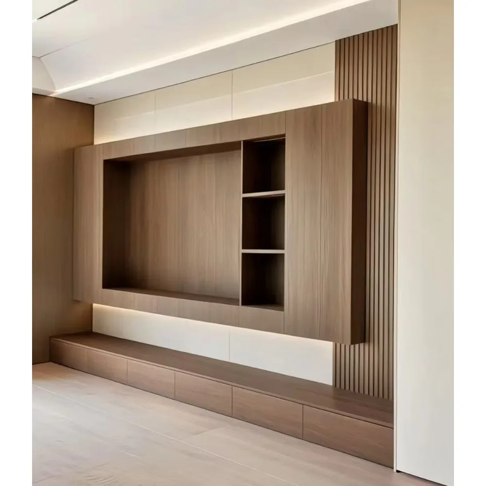 Modern houten tv-meubel op maa - Office Furniture Custom recensie en prijs