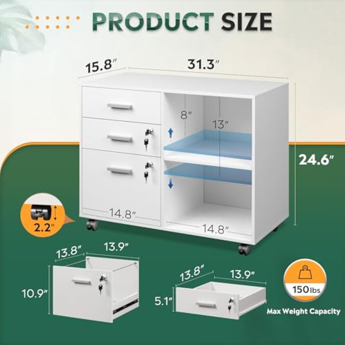 Drie-laden zijdelingse archief - File Cabinet Lateral recensie en prijs