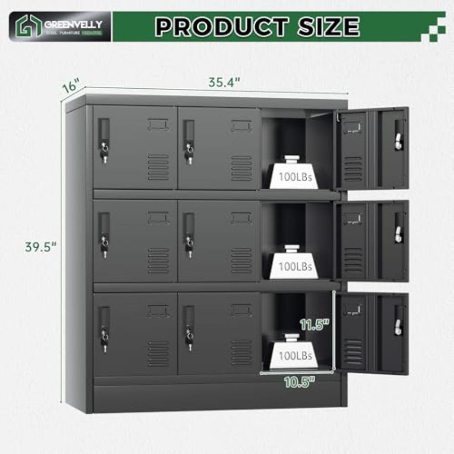 9-deurs opbergkast voor medewe - Locker Storage Metal recensie en prijs