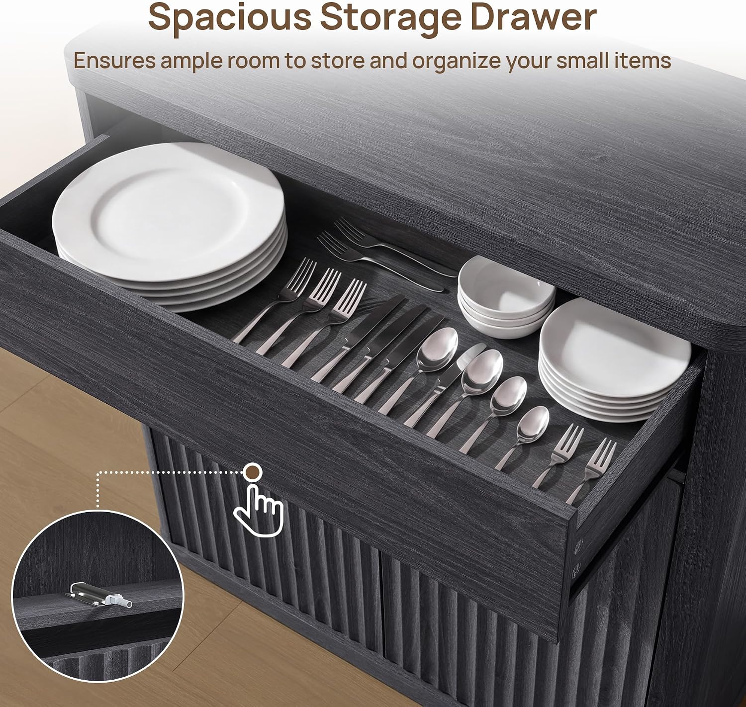 34,6-inch moderne gegroefde bu - Credenza Office Storage recensie en prijs