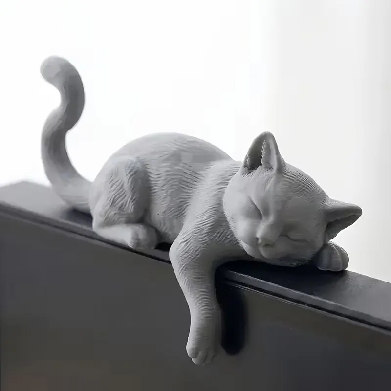 3D-geprinte luie katten monito - Cubicle Shelf Organizer recensie en prijs