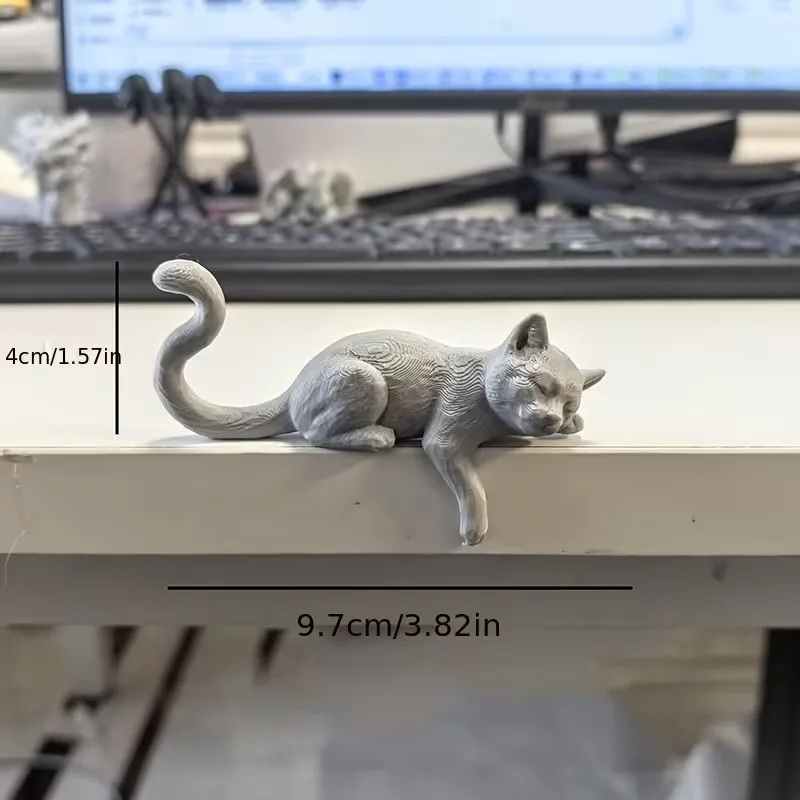 3D-geprinte luie katten monito - Cubicle Shelf Organizer recensie en prijs