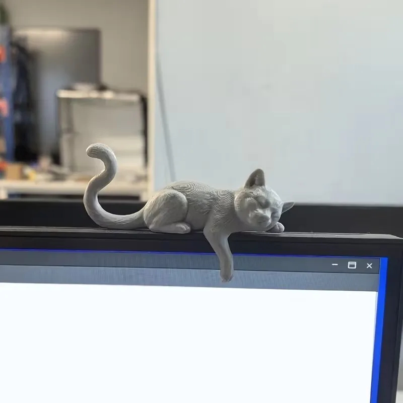 3D-geprinte luie katten monito - Cubicle Shelf Organizer recensie en prijs