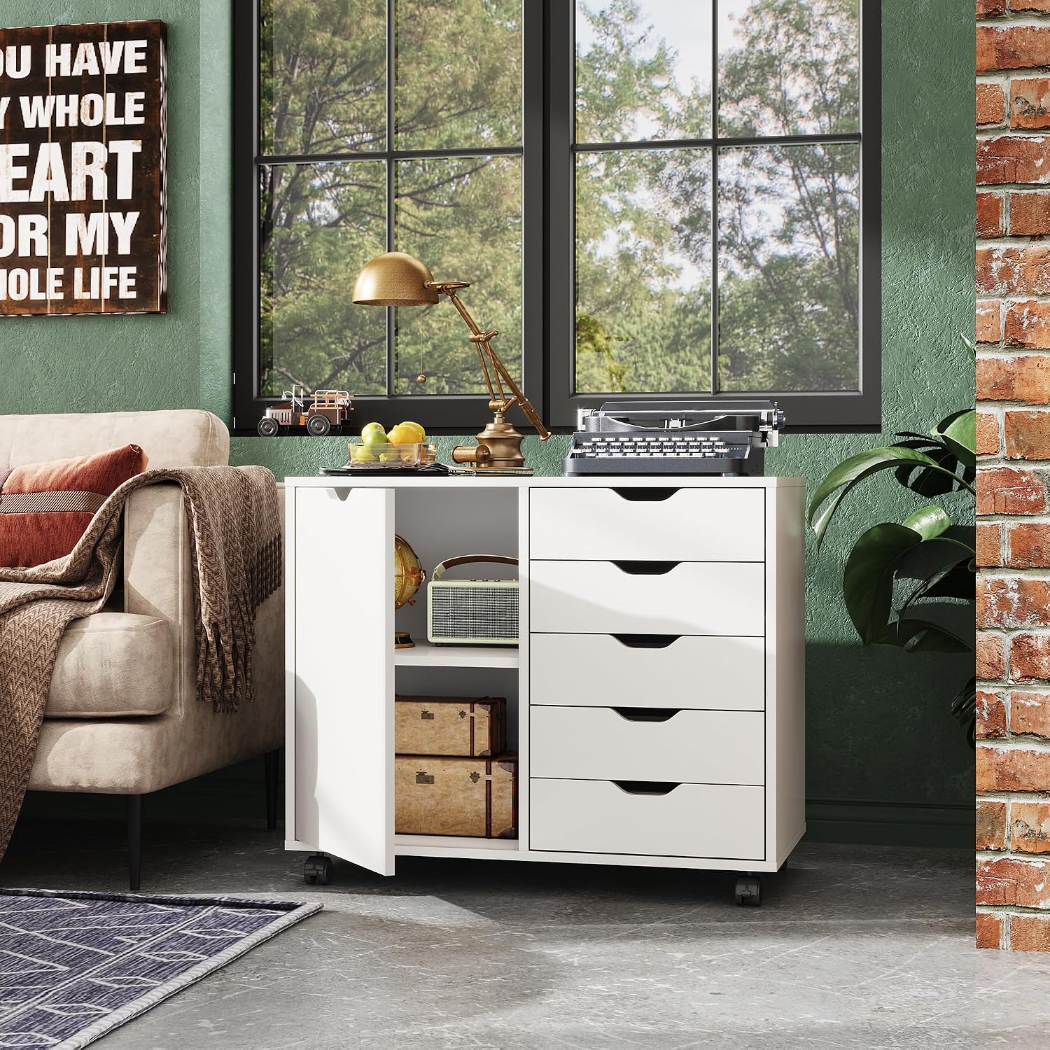 Houten ladekast met 5 laden, k - Office Furniture Custom recensie en prijs