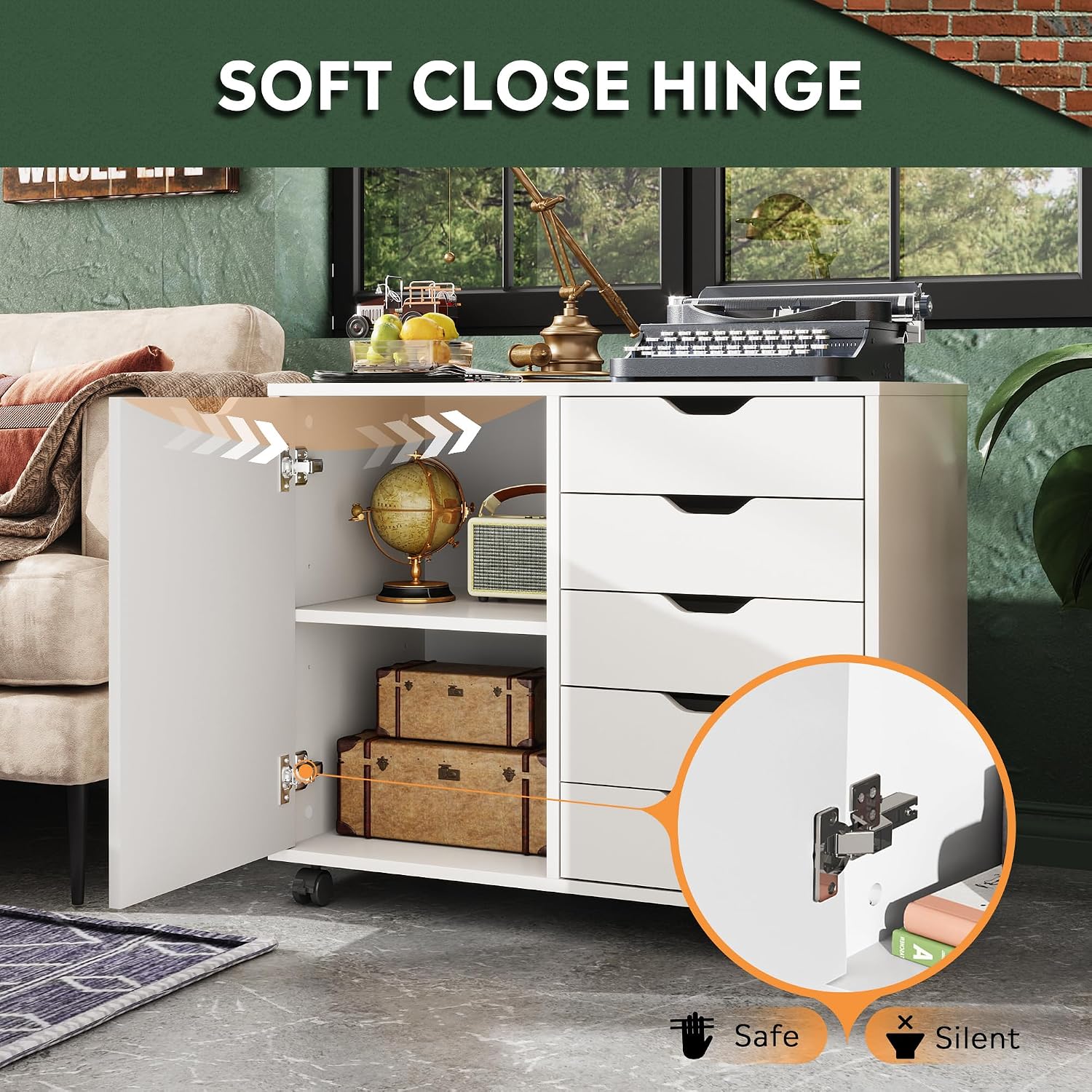 Houten ladekast met 5 laden, k - Office Furniture Custom recensie en prijs