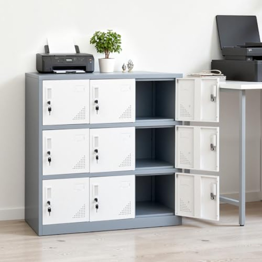 9-deurs metalen kluis voor wer - Locker Storage Metal recensie en prijs