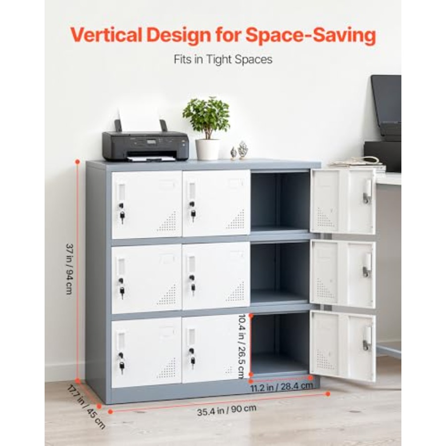 9-deurs metalen kluis voor wer - Locker Storage Metal recensie en prijs