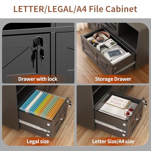 Boerenkast met 2 laden en slot - File Cabinet Lateral recensie en prijs