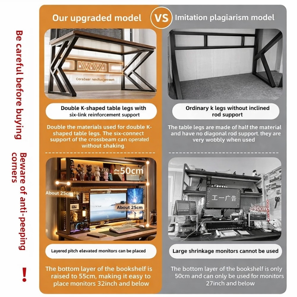 Gamingbureau met boekenplank e - Office Furniture Plan recensie en prijs