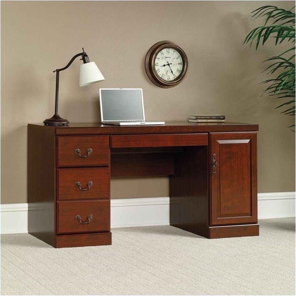Traditionele houten computerka - Credenza Office Storage recensie en prijs