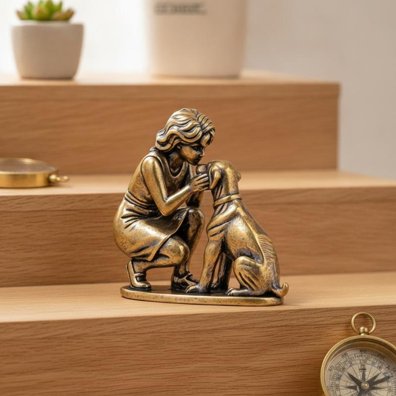Messing meisje en hond beeldje - Cubicle Shelf Organizer recensie en prijs