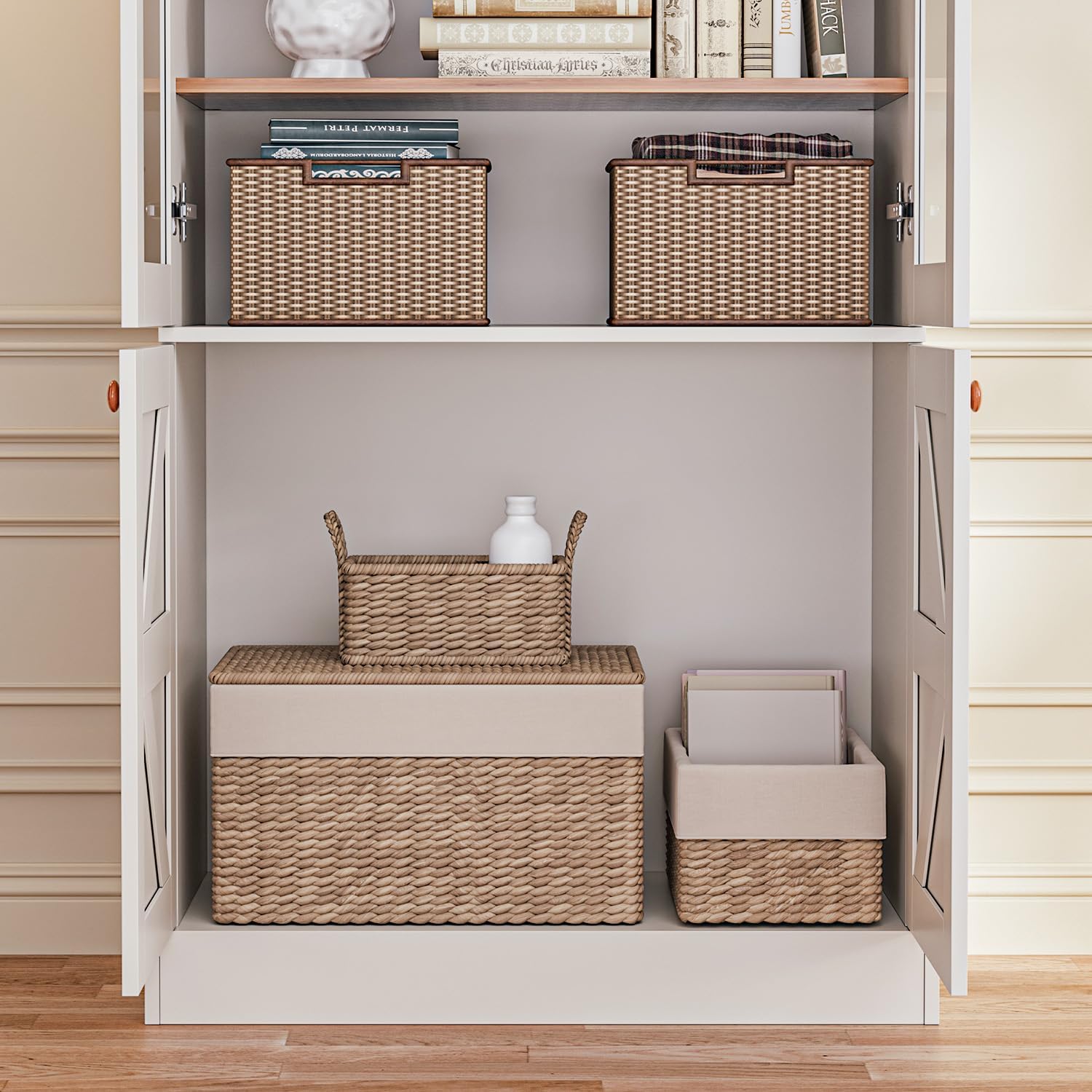 Hoge boekenkast in boerderijst - Credenza Office Storage recensie en prijs